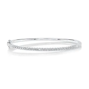 0.88CT 14K W/G DIAMOND BANGLE