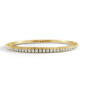 14k Gold & Diamond Stretch Bracelet - 2.80ct