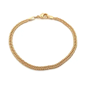 14K-gold-filled curb chain bracelet