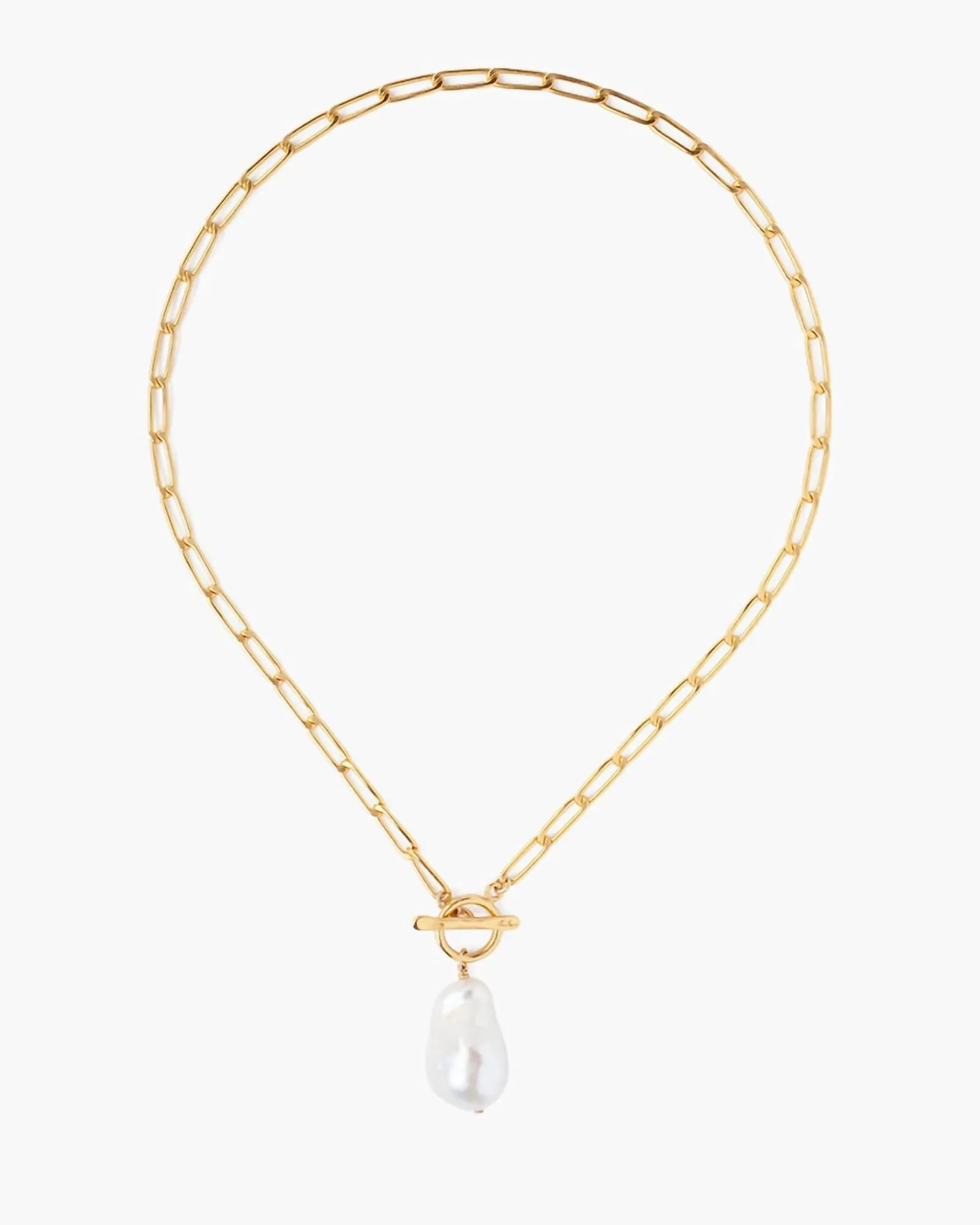 18K Gold Necklace With Freshwater Pearl in Gold | Gold