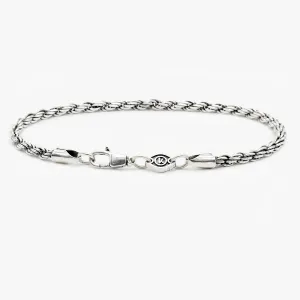 4mm Sterling Silver Rope Chain Bracelet