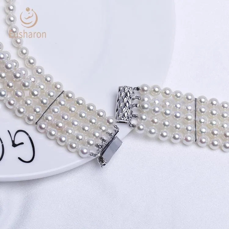 5mm Five Strands Akoya Pearl Necklace