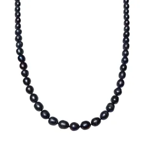 7mm Peacock Rice Pearls Necklace