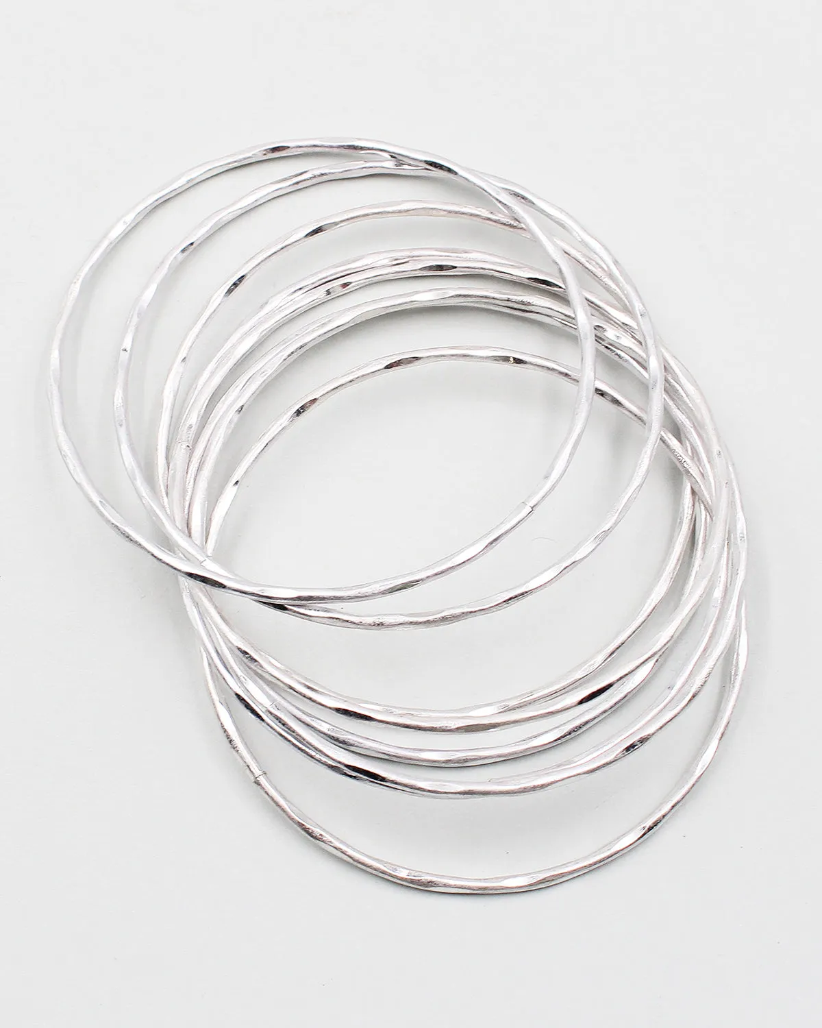 8 PC Stackable Matt Metal Bracelet