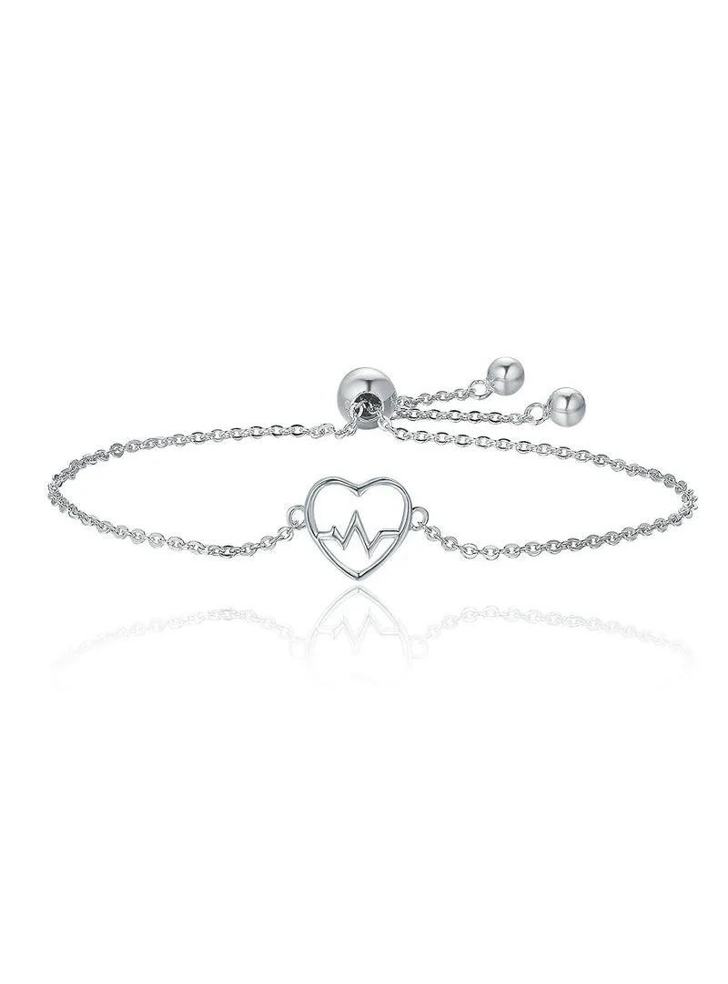 925 Sterling Silver Of Love Sweetheart Heart Bracelet