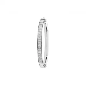 Acotis Silver Babies Oval Moondust Bangle G4392