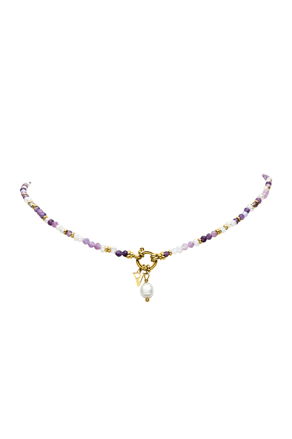 Amalfi Lilac Bead Set Gold