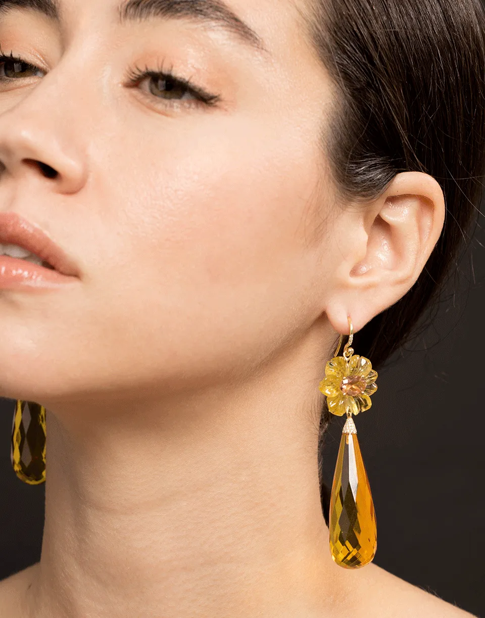 Amber Drop Earrings