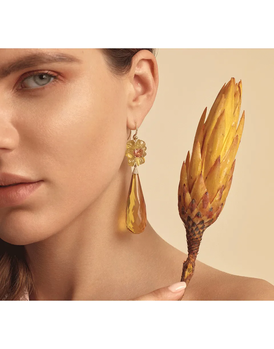 Amber Drop Earrings