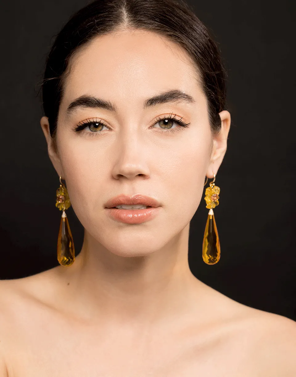 Amber Drop Earrings