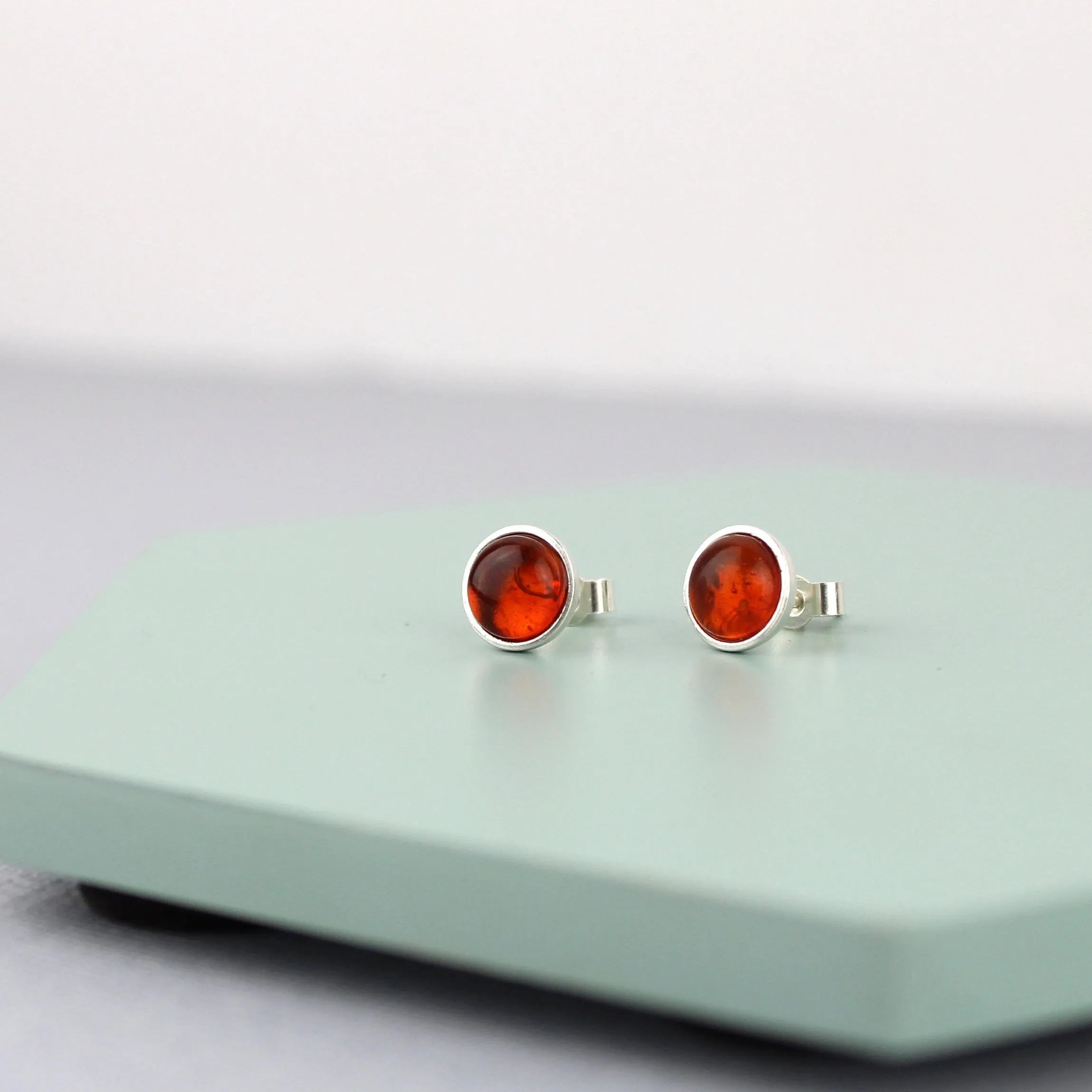 Amber Studs