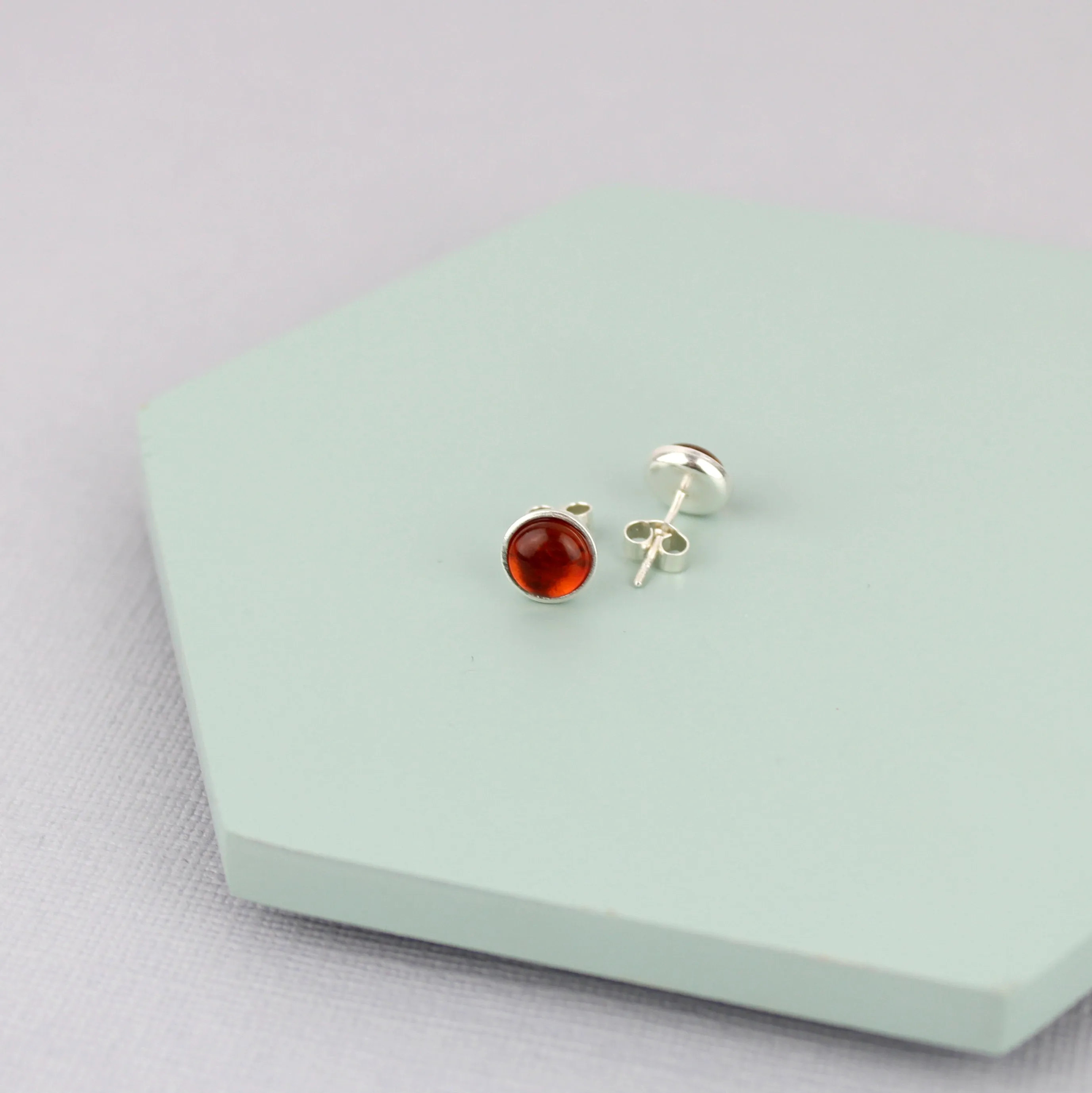 Amber Studs