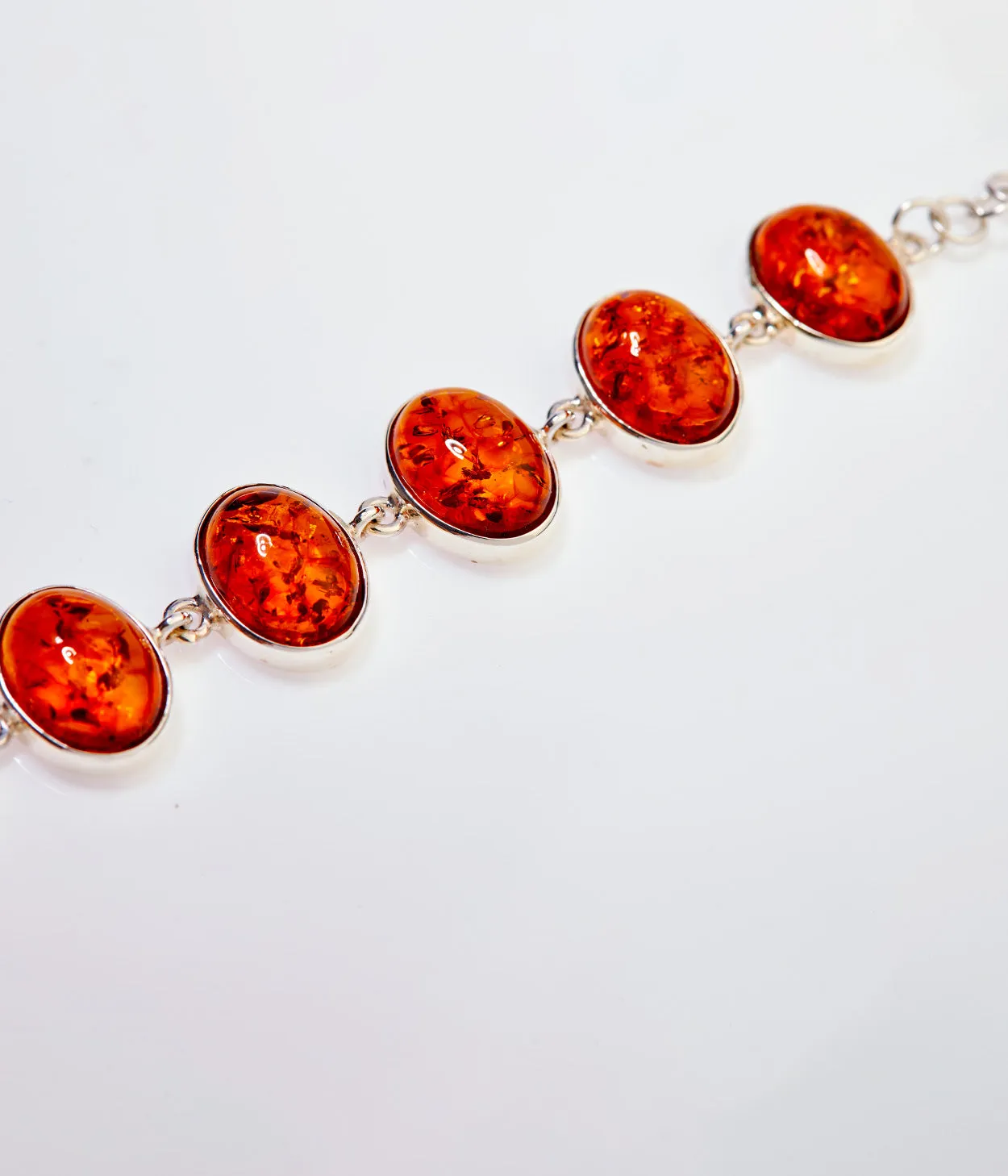 Amber Sunrise Bracelet - Exquisite Baltic Amber & Sterling Silver Jewelry | Elegant & Stylish