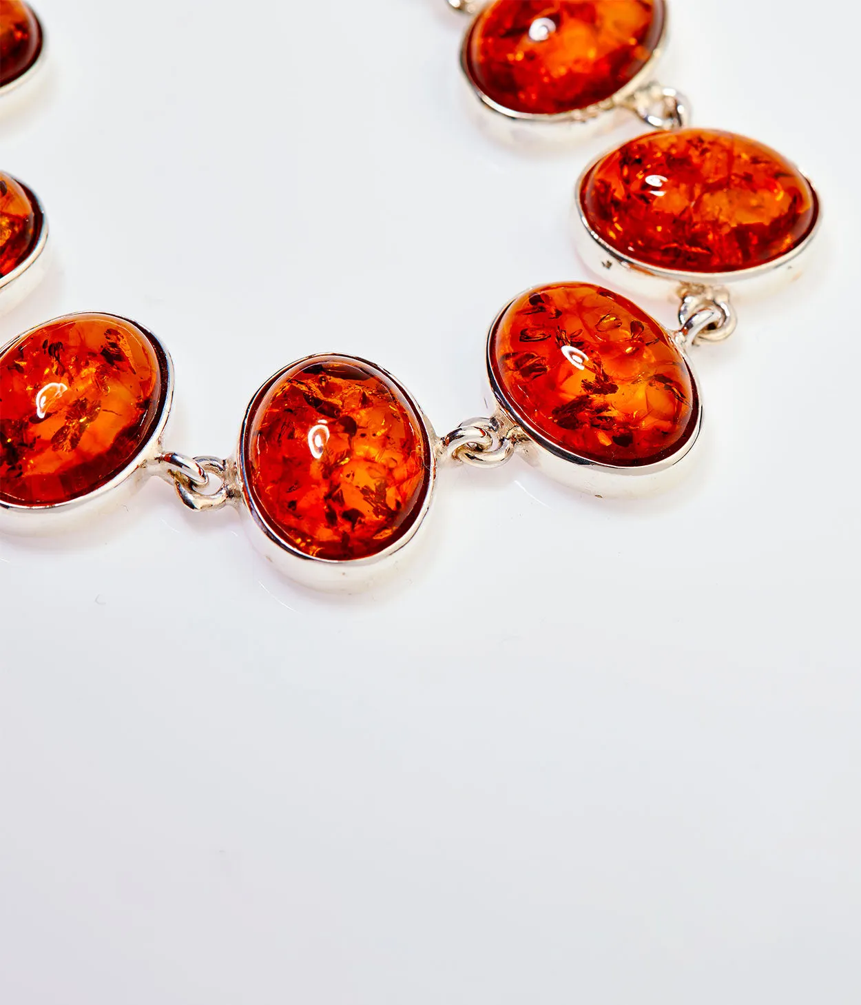 Amber Sunrise Bracelet - Exquisite Baltic Amber & Sterling Silver Jewelry | Elegant & Stylish