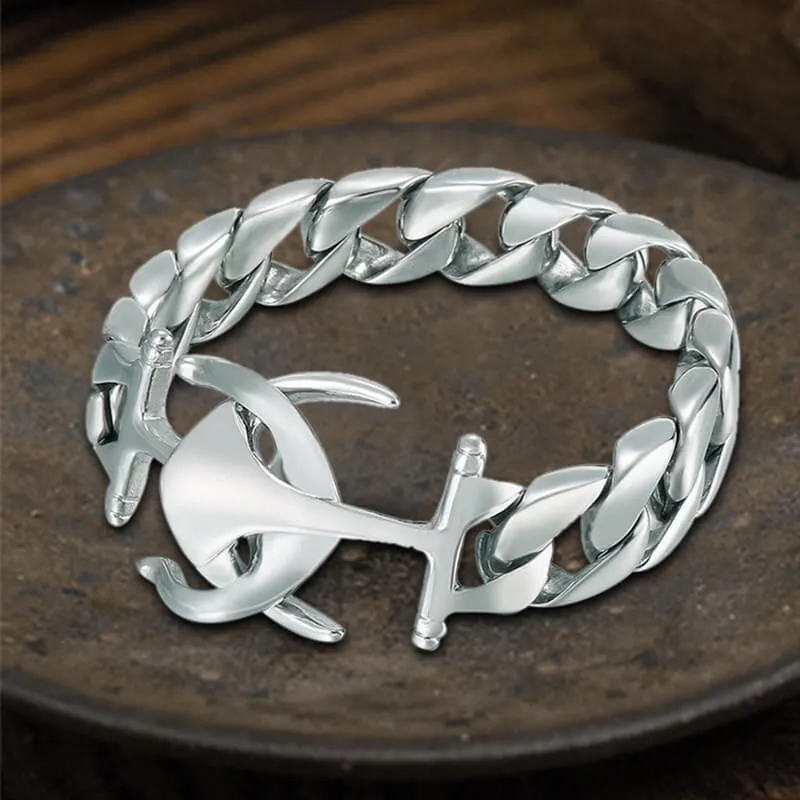 Anchor Cuban Chain Stainless Steel Marine Bracelet