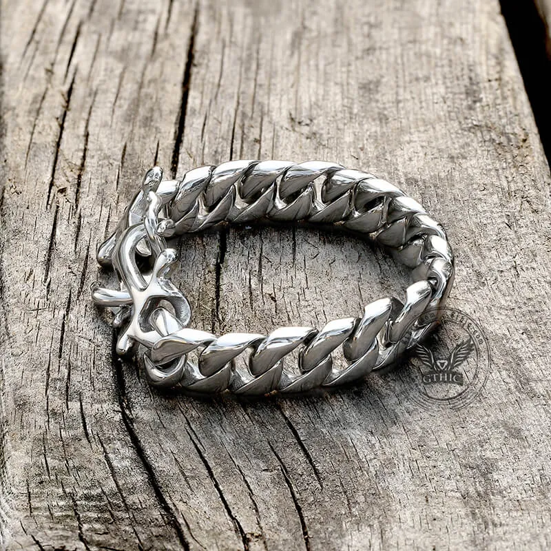 Anchor Cuban Chain Stainless Steel Marine Bracelet