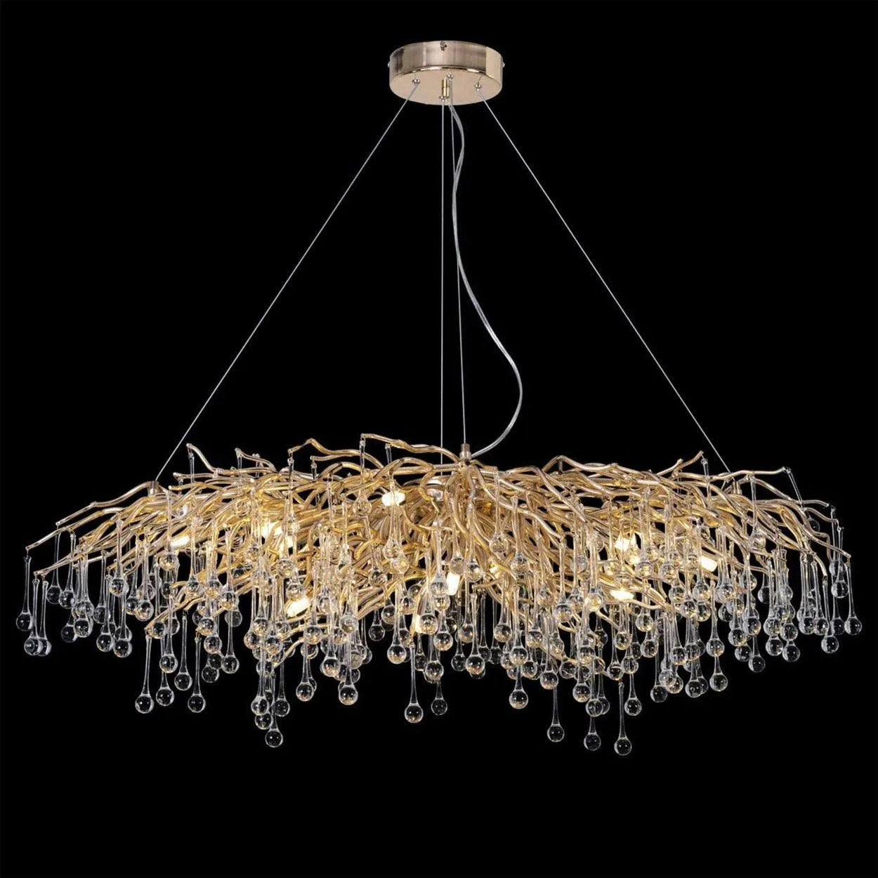 ANKUR TREE BRANCH RAIN DROP MODERN CRYSTAL CHANDELIER