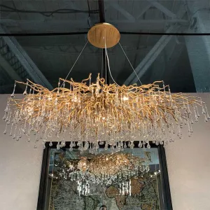 ANKUR TREE BRANCH RAIN DROP MODERN CRYSTAL CHANDELIER