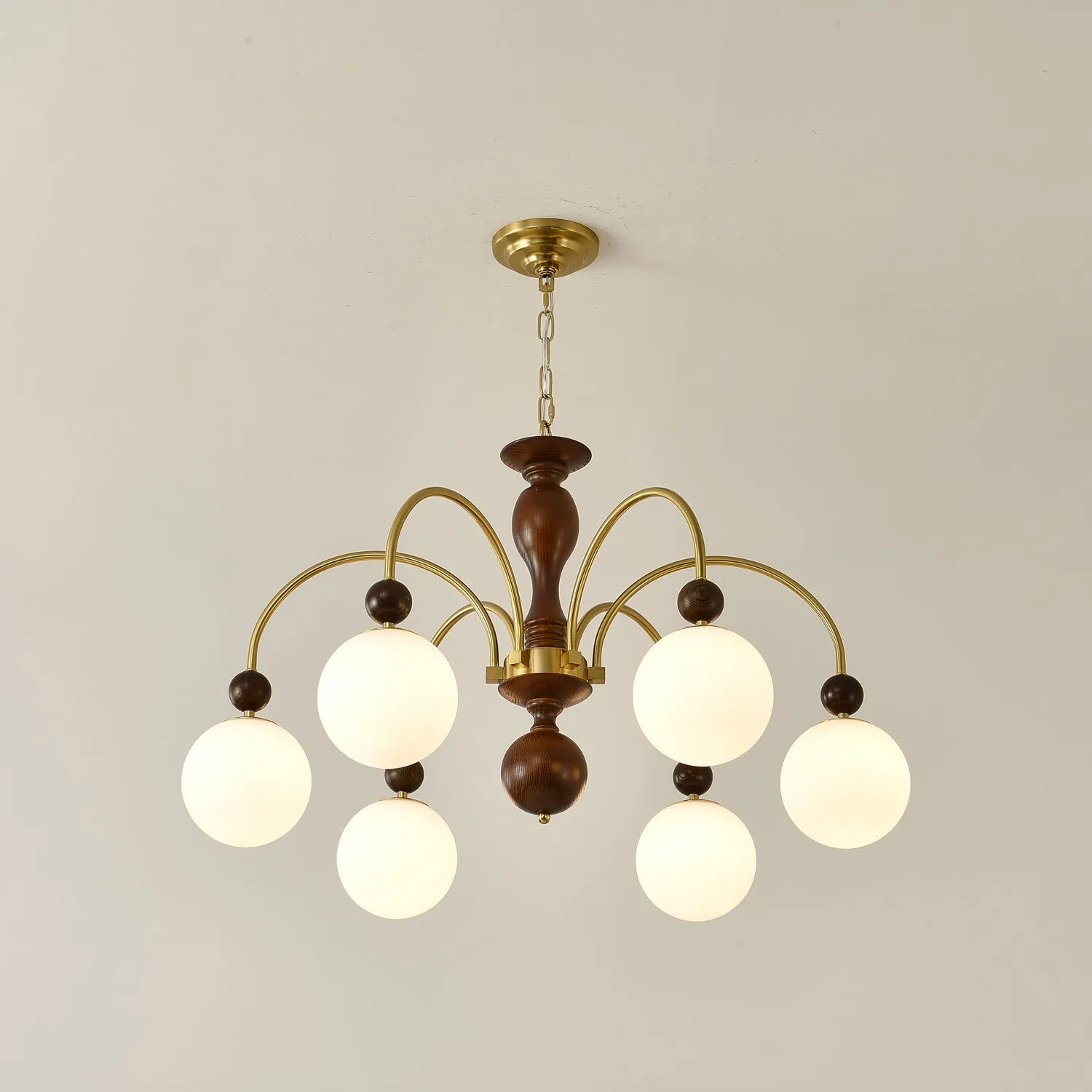 Archway Walnut Color Chandelier