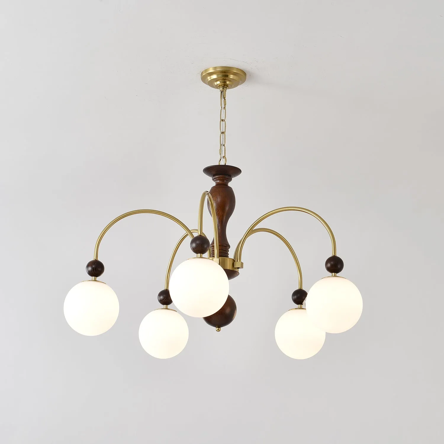 Archway Walnut Color Chandelier