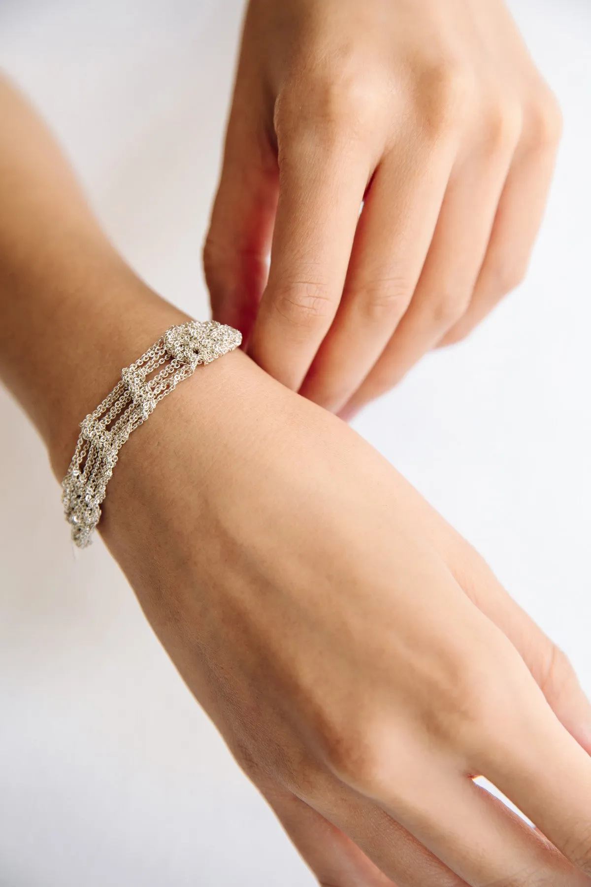 Bare Frame Bracelet, Silver