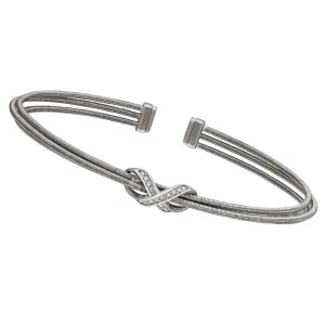 Bella Cavo Diamond "X" Cuff Bracelet