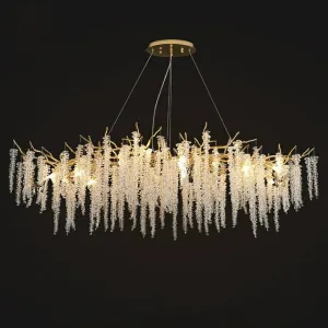 Branch Style Ceiling Light Crystal icicle Chandelier For Dining Table for Modern Home