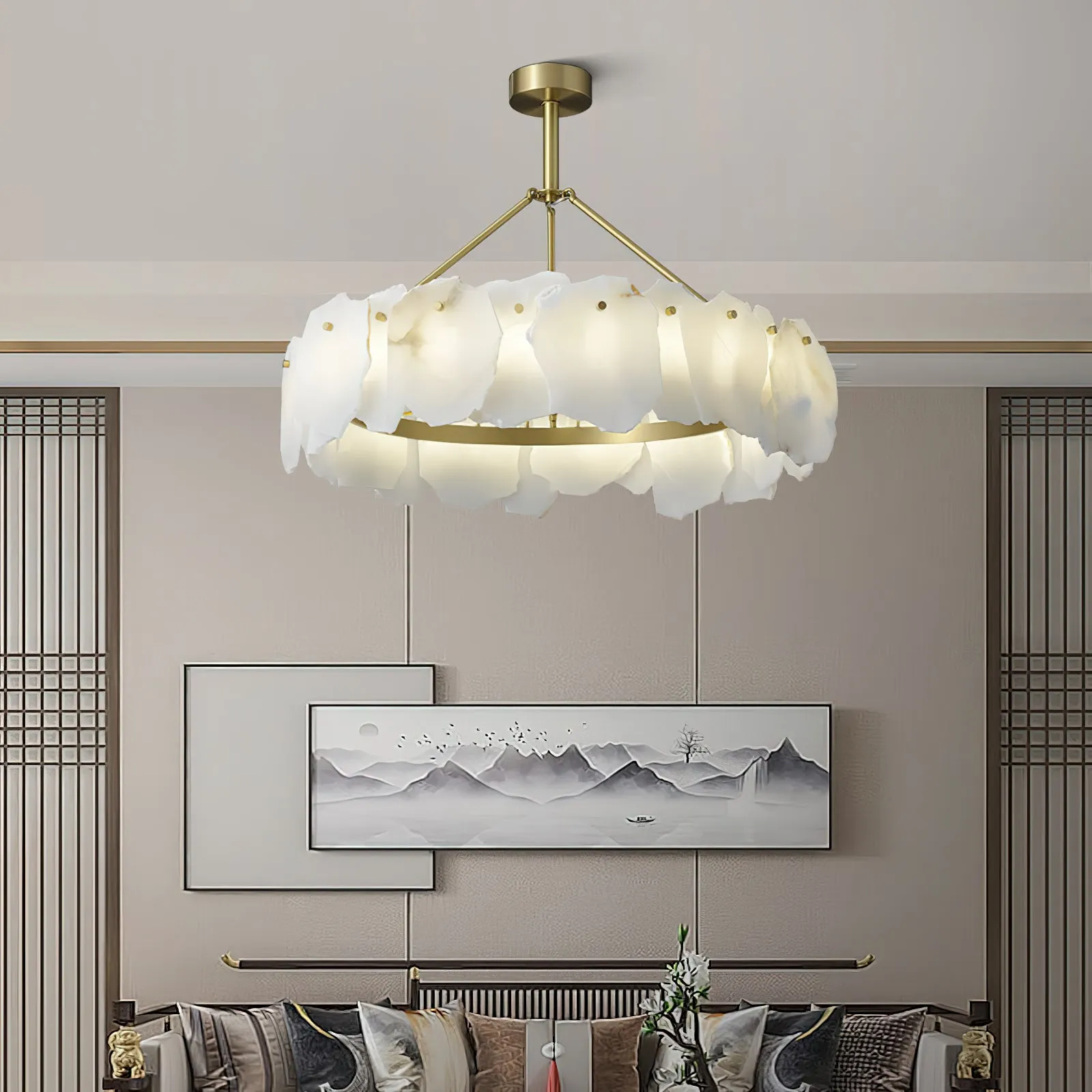 Burton Alabaster Chandelier