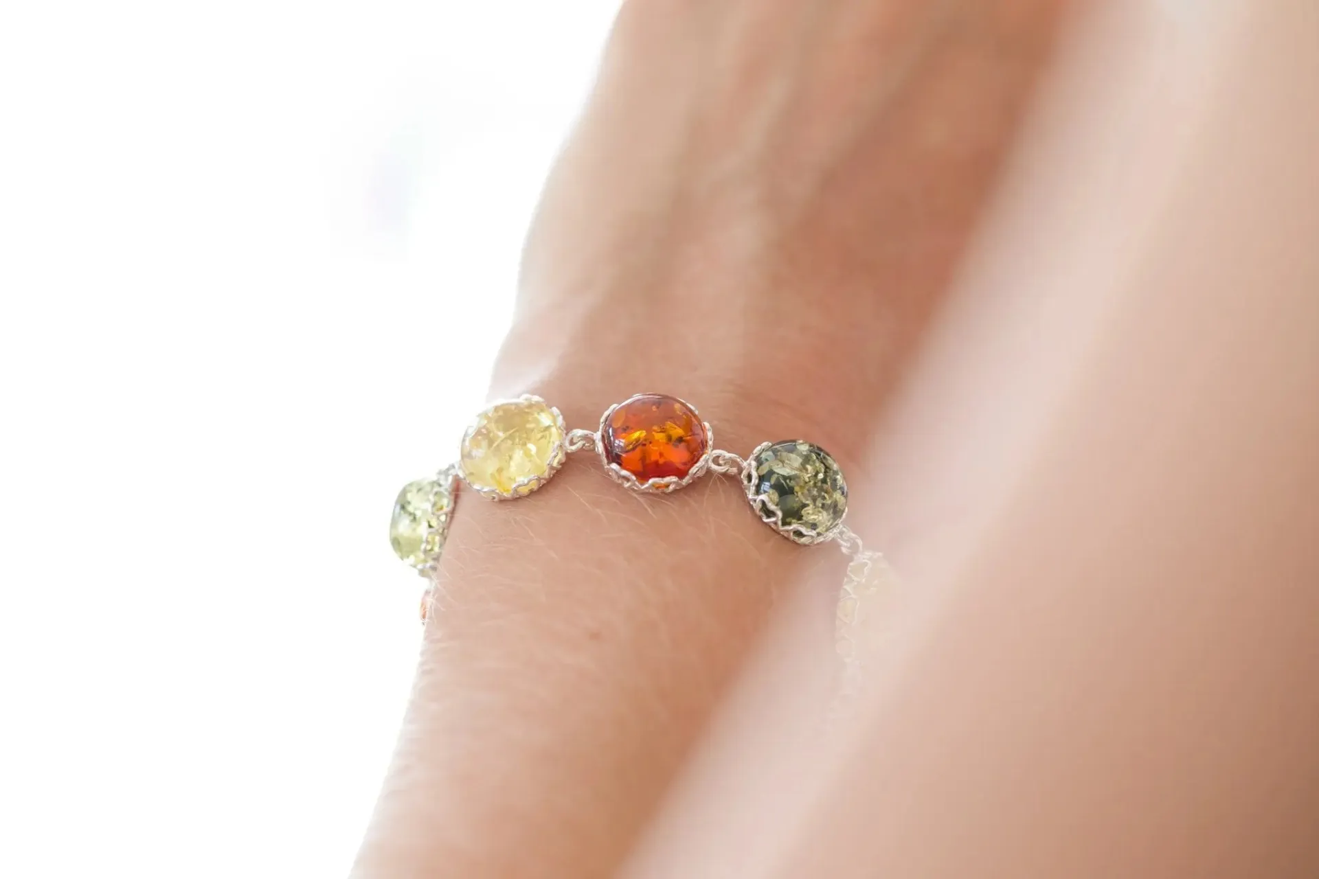 Buy Round Candy Amber Bracelet Online - Baltic Beauty | Vibrant & Playful Jewelry