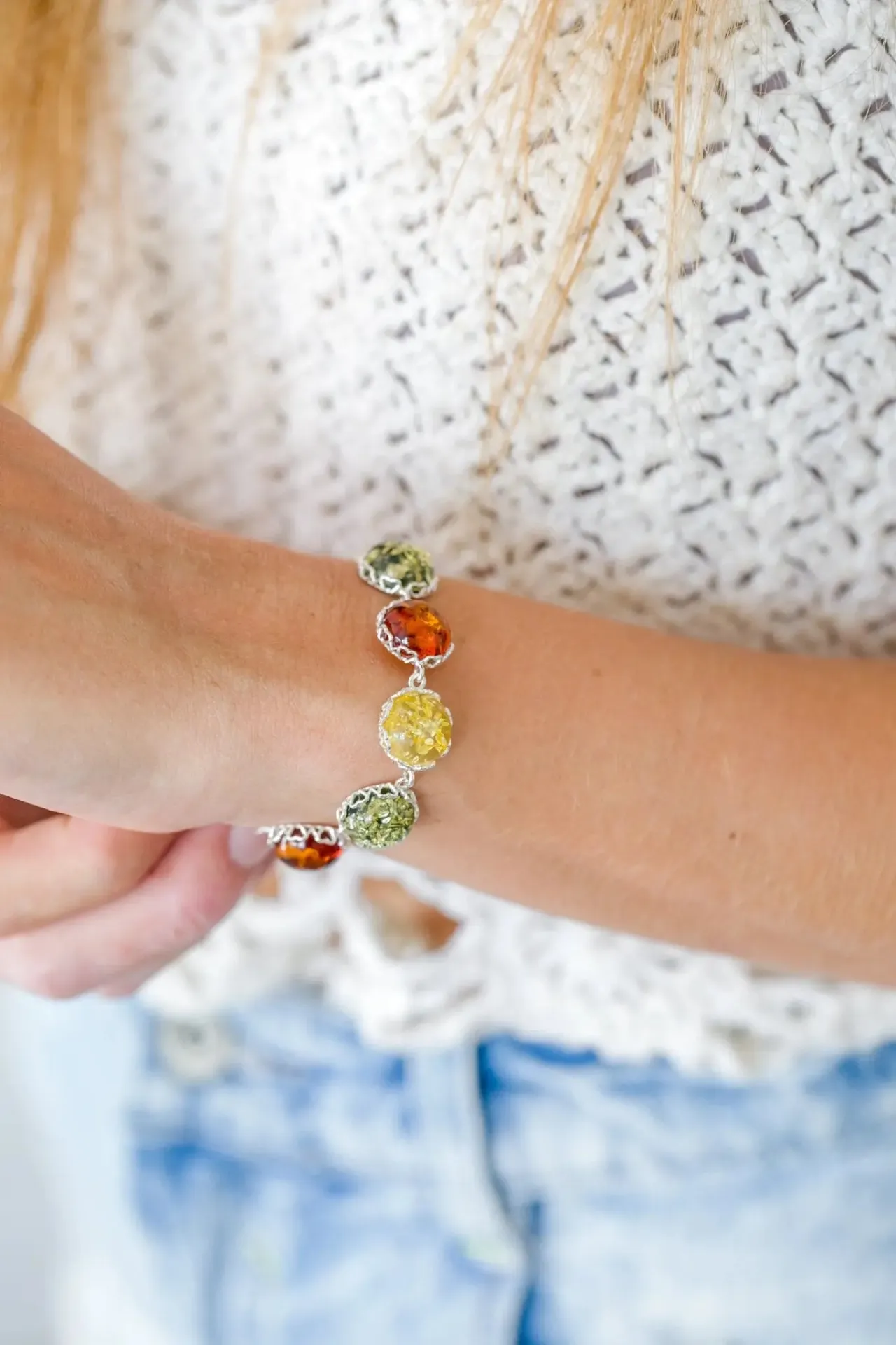 Buy Round Candy Amber Bracelet Online - Baltic Beauty | Vibrant & Playful Jewelry