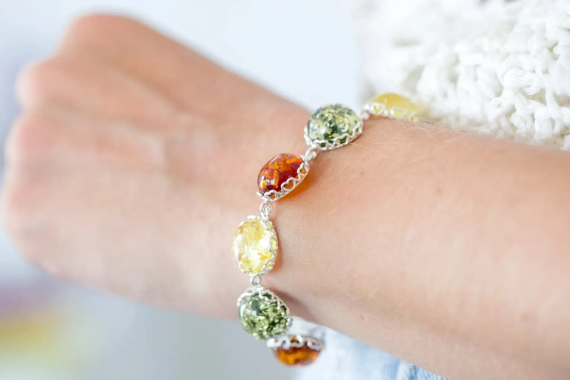 Buy Round Candy Amber Bracelet Online - Baltic Beauty | Vibrant & Playful Jewelry