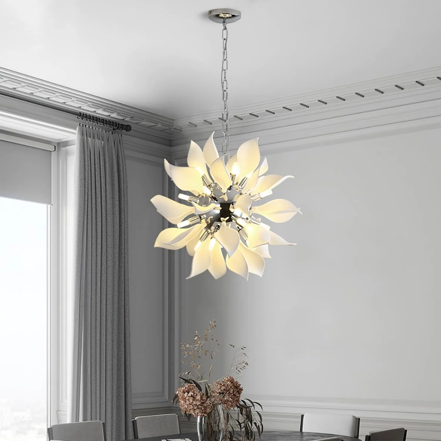 Ceramic Petals Blooming Chandelier