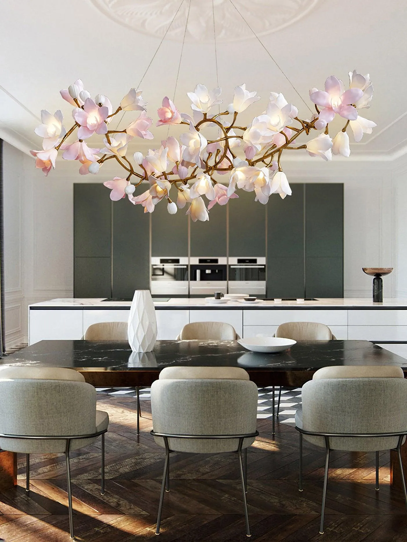 Circular Blossom Chandelier