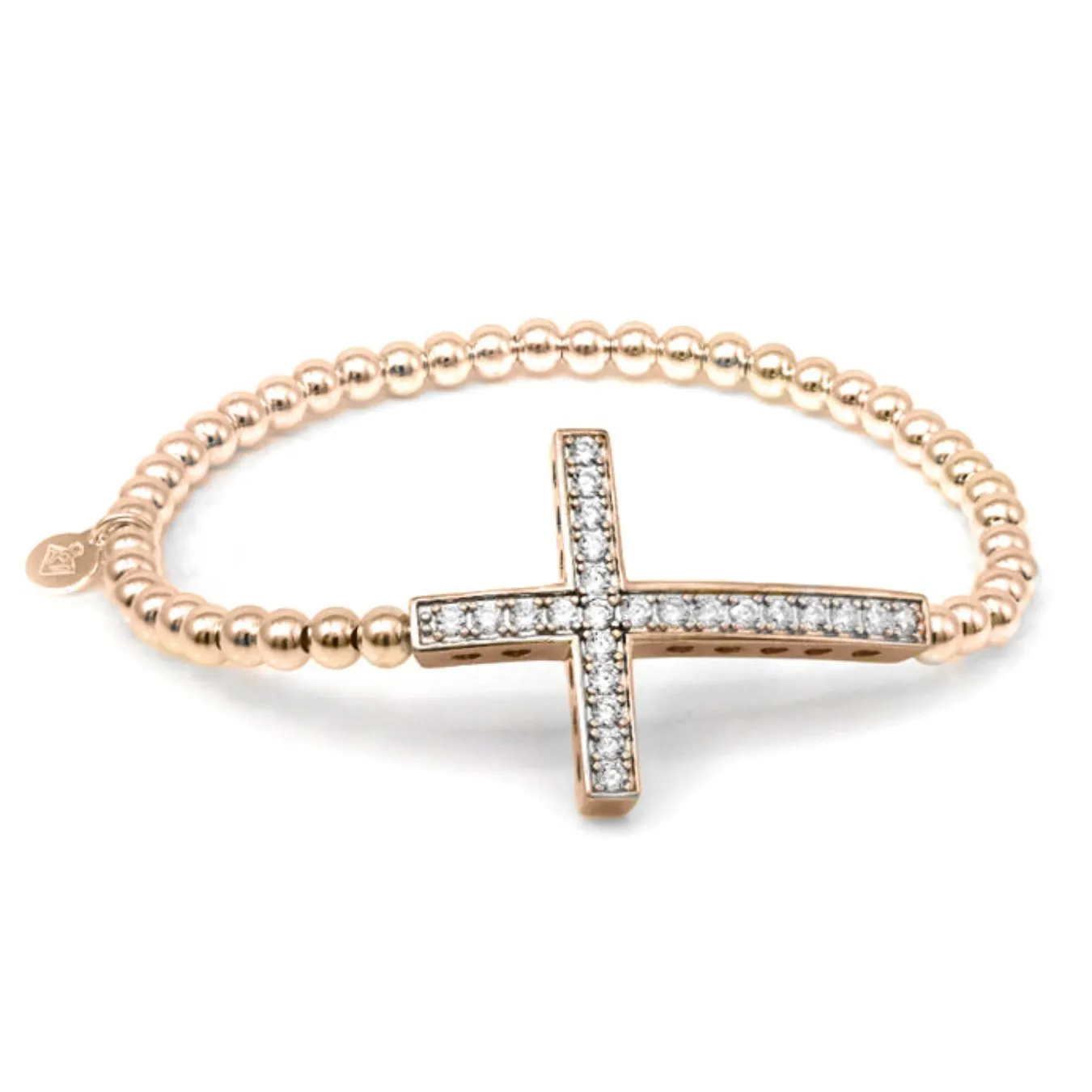 Cross Ball Bracelet - Rose Gold Plated