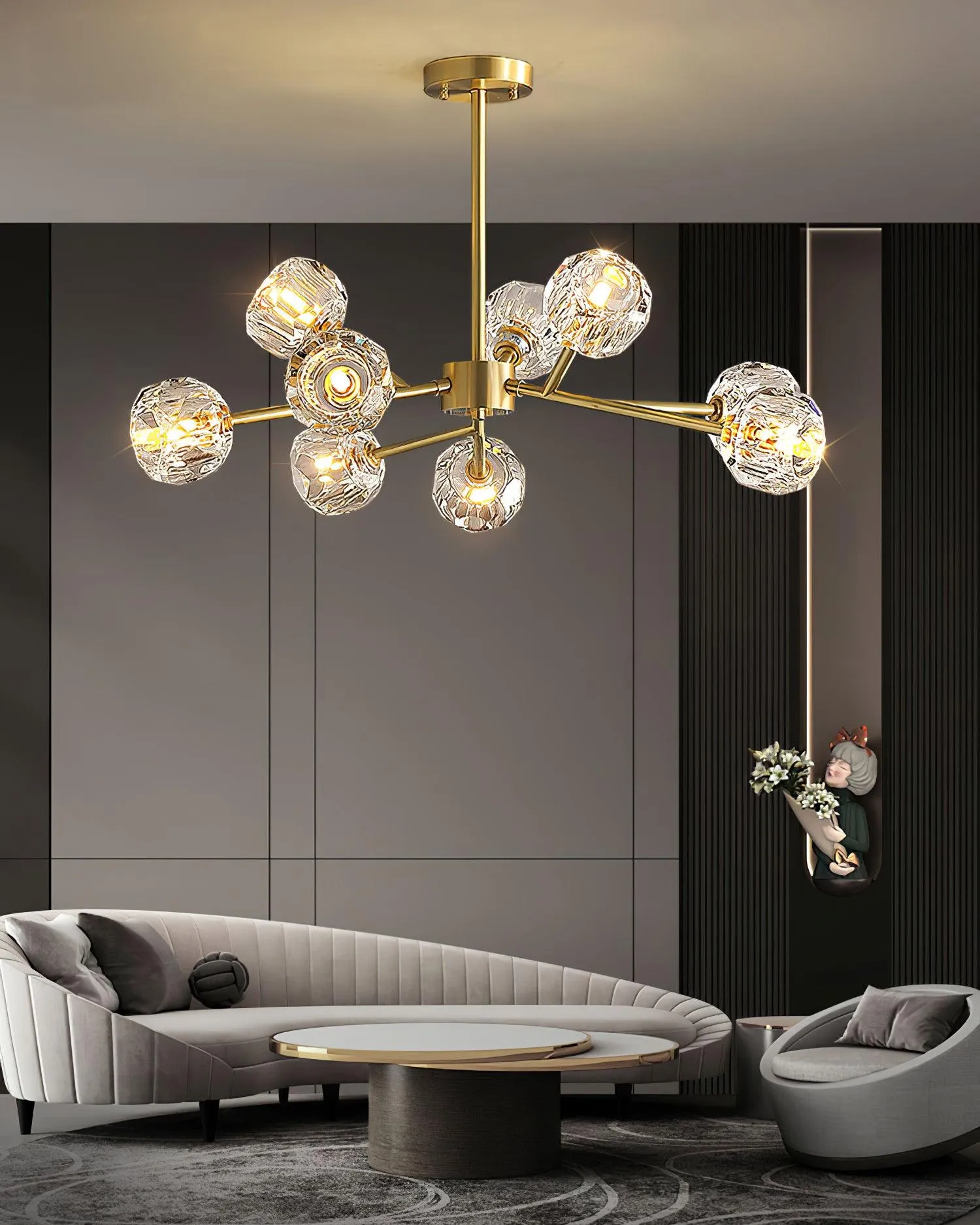 Crystal Ball Chandelier