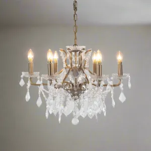 Crystal Chandelier 6 Arm Gold - 64cm