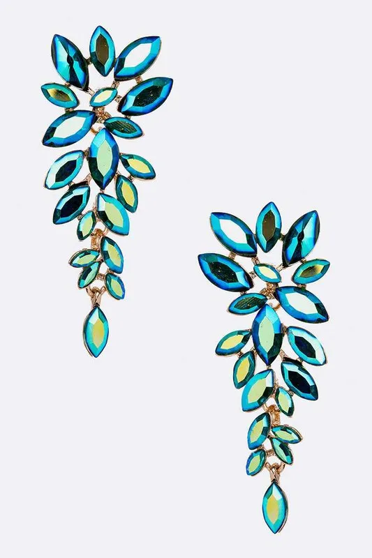 Crystal Marquis Chandelier Earrings