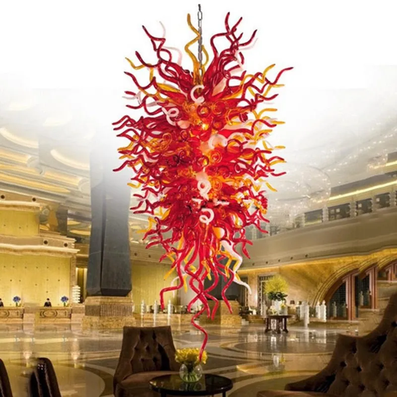 Customizable Luxury Large Handblown Glass Chandelier For Home Restaurant Decoration Big Chandelier