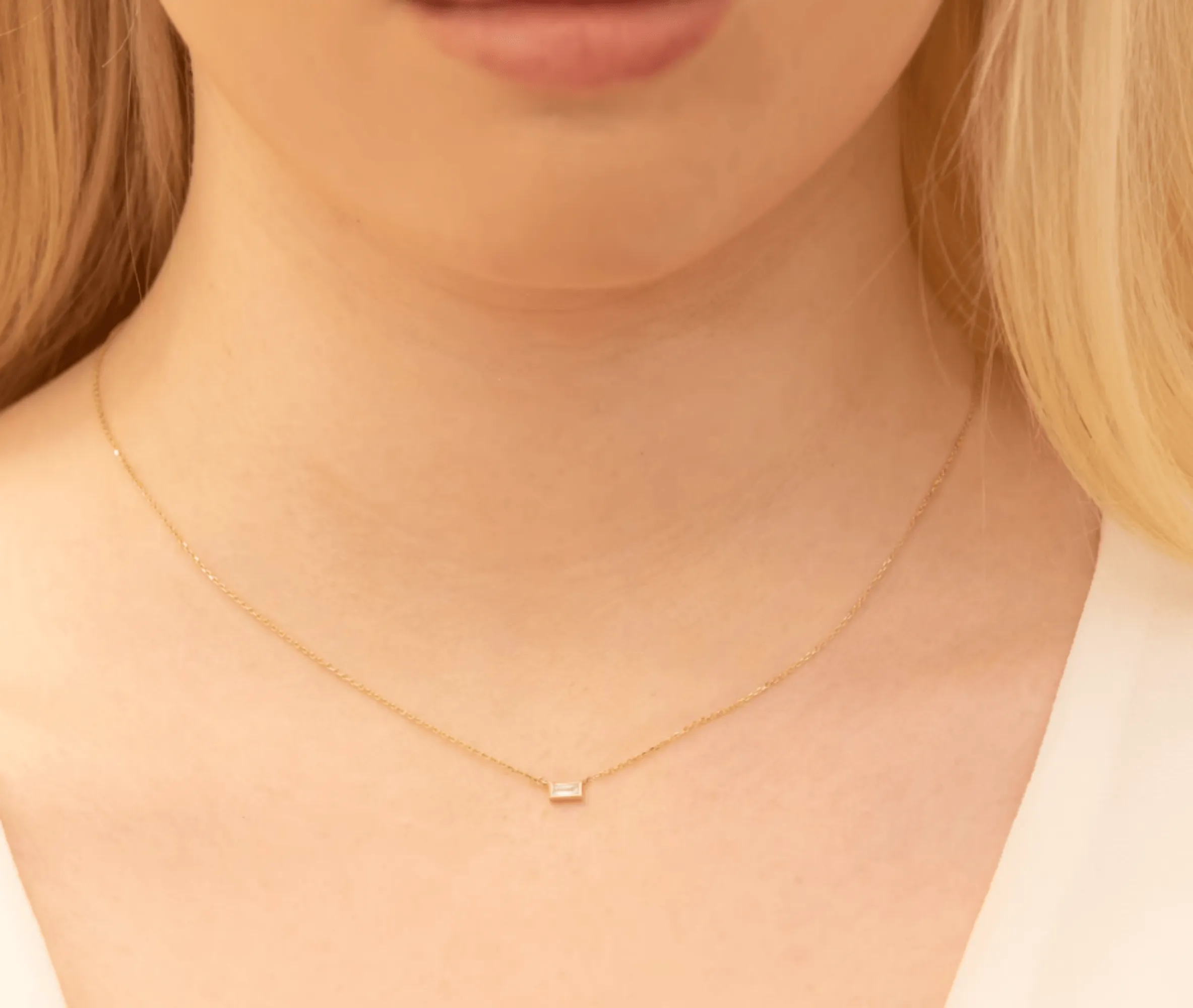 Dainty Diamond Necklace, Gianna