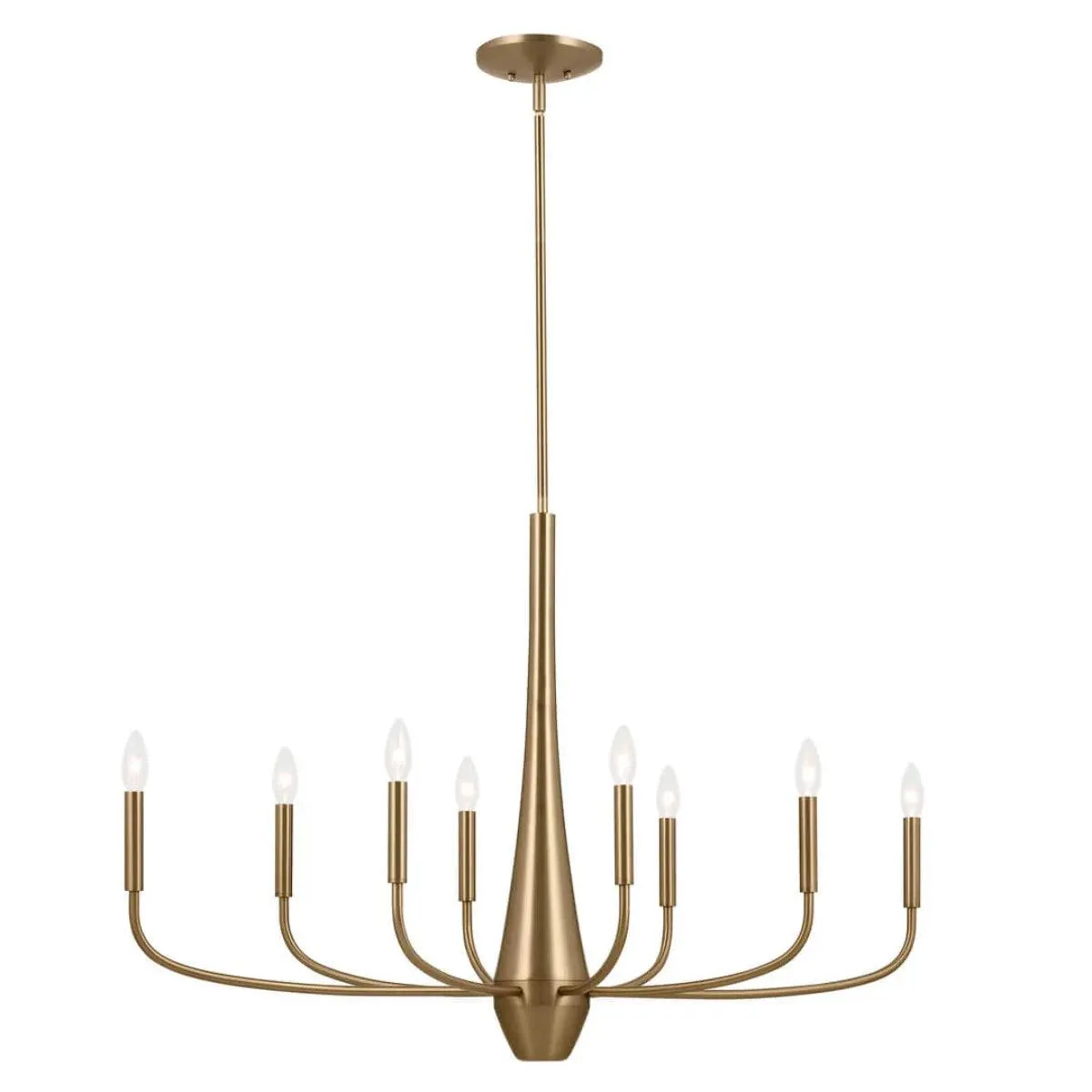 Deela 41" 8-Light Oval Chandelier 1-Tier, Champagne Bronze Finish