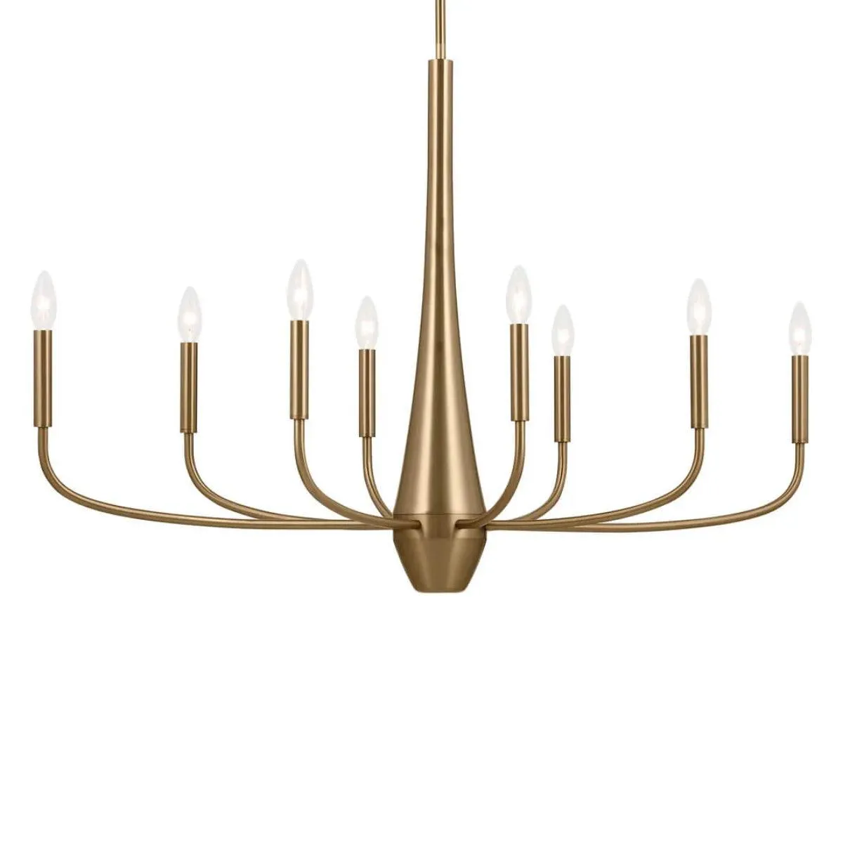 Deela 41" 8-Light Oval Chandelier 1-Tier, Champagne Bronze Finish