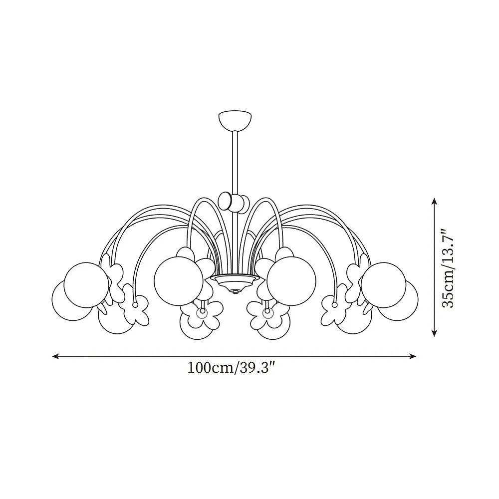 Delia Brass Chandelier