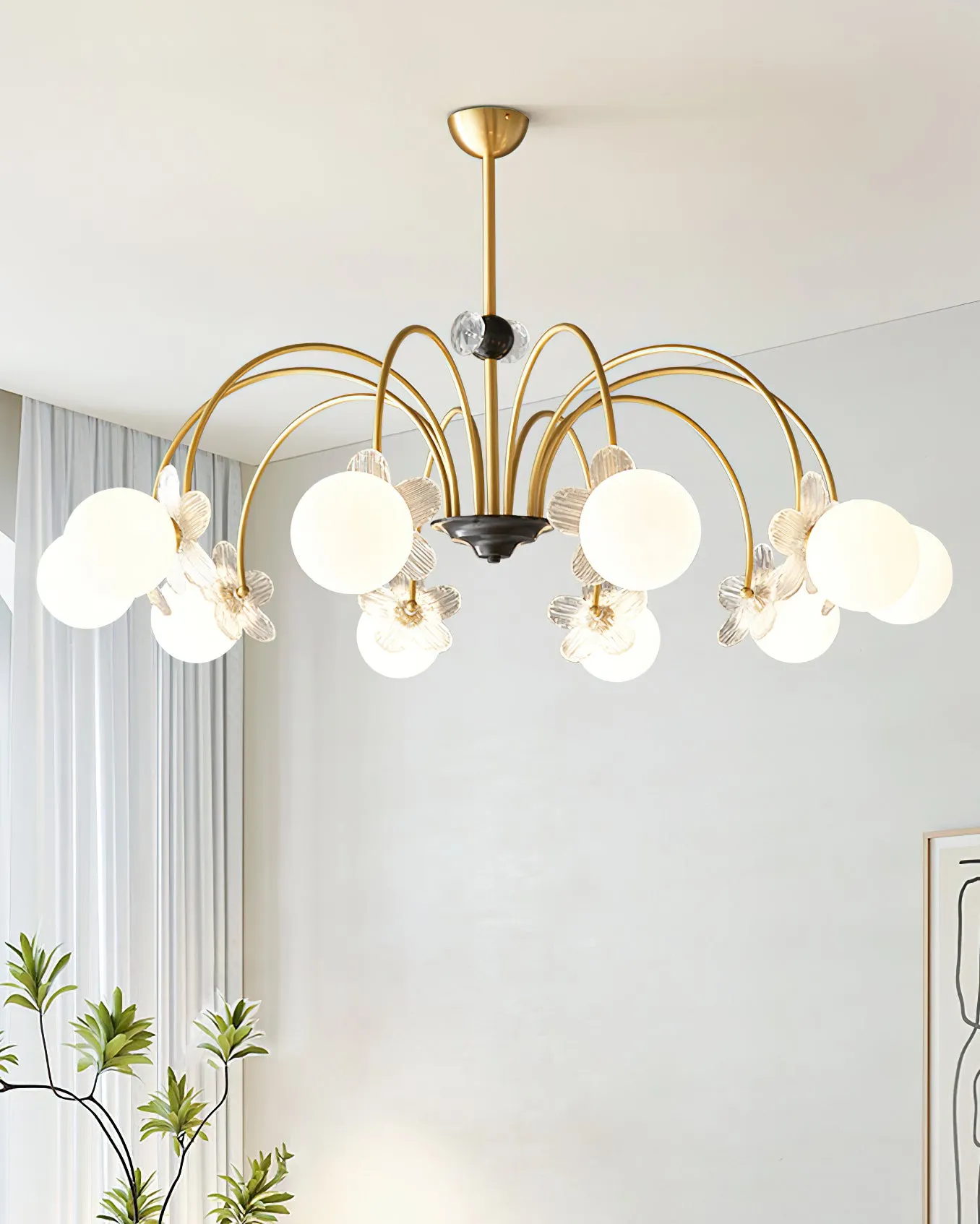 Delia Brass Chandelier