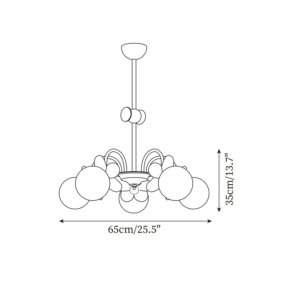 Delia Brass Chandelier