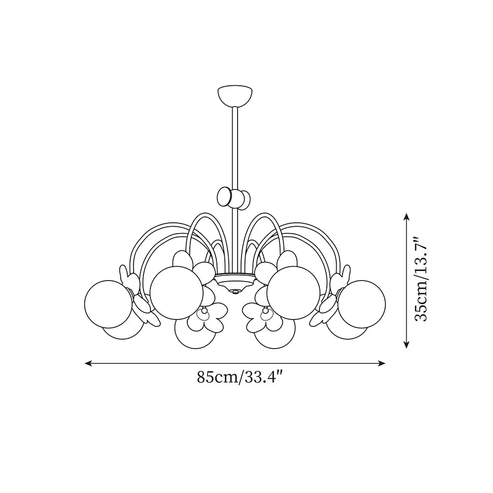 Delia Brass Chandelier