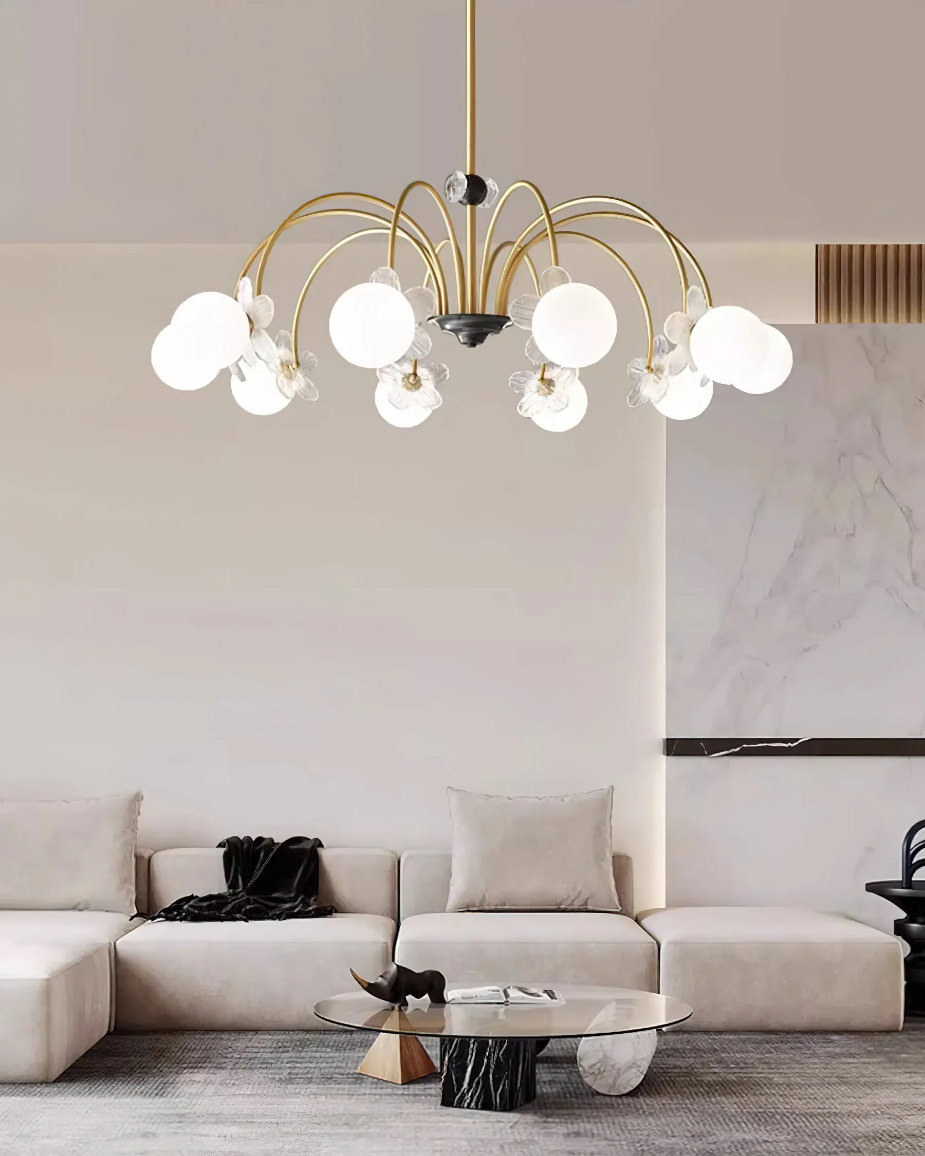 Delia Brass Chandelier