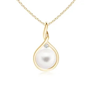 Delphine Peart Twist Pendant Necklace