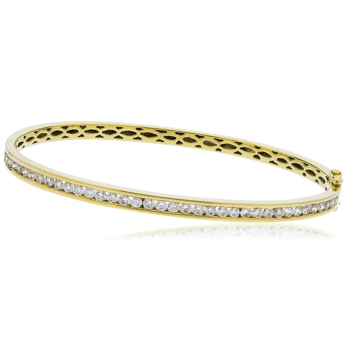 DIAMOND CHANNEL HALF SETTING IN 9K YELLOW GOLD