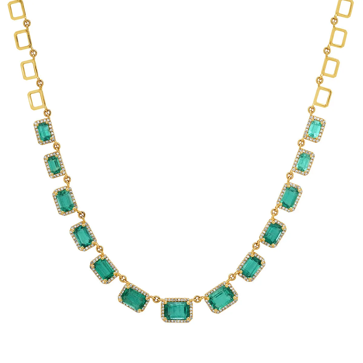 Divine Emerald & Diamond Collar Necklace