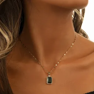 Emerald Pendant Necklace